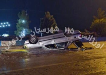 سه مصدوم در پی واژگونی پژو ۴۰۵ در محور اسلامیه-باغستان