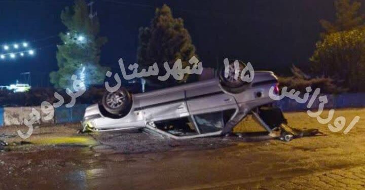 سه مصدوم در پی واژگونی پژو ۴۰۵ در محور اسلامیه-باغستان